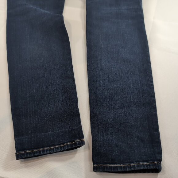 7 For All Mankind Jeans 27 The Skinny Blue Dark Wash Denim Pants Midrise - Picture 11 of 13